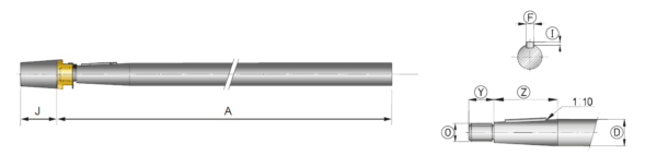 TRỤC LÁP CHÂN VỊT THÉP KHÔNG GỈ 304 - 316